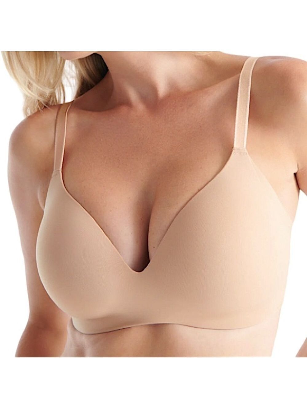 🌟Knix WingWoman Contour Bra Beige Sz 6++ 32/34 G Comfort Wireless Molded Cup